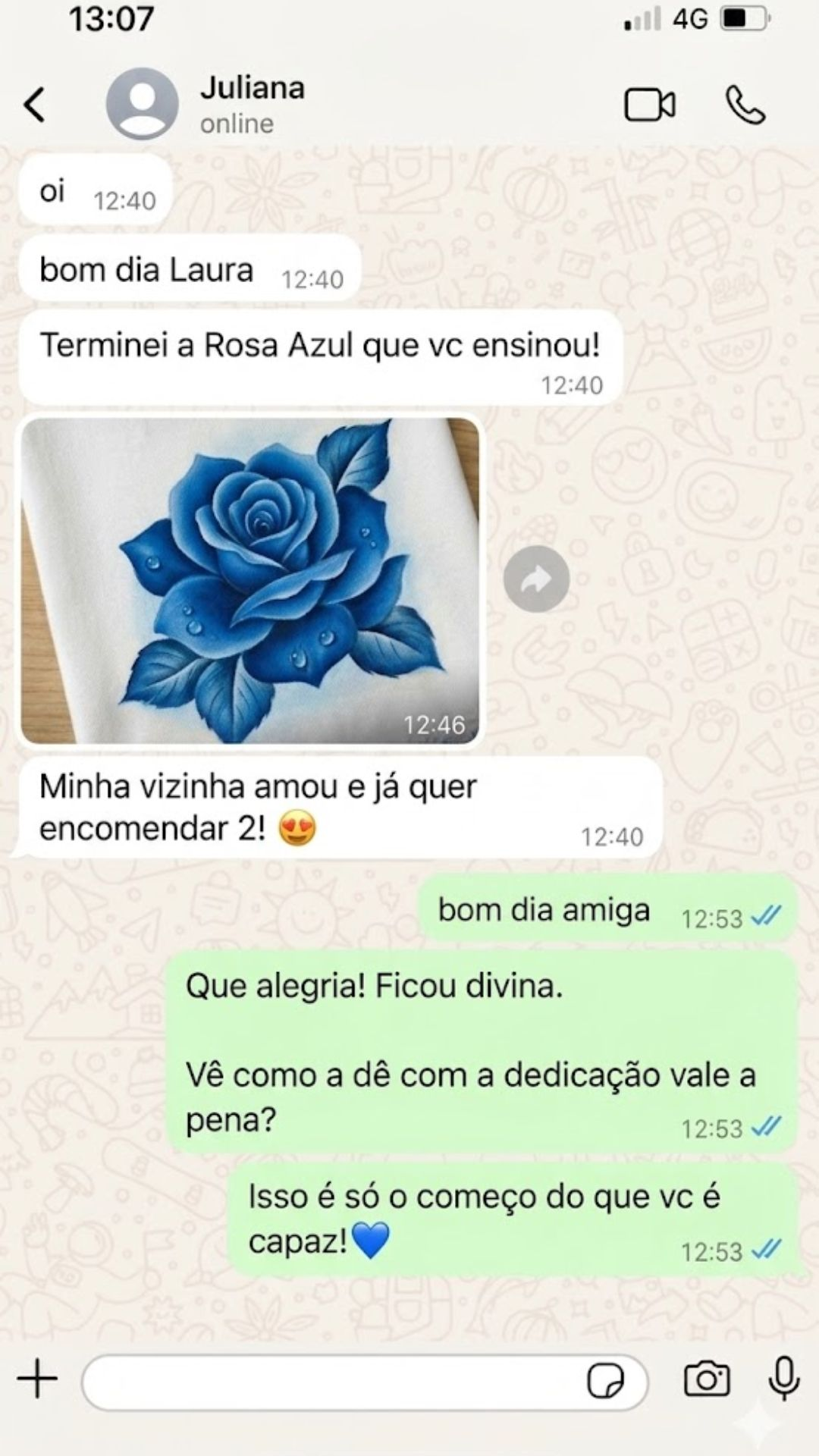 Depoimento de Juliana no WhatsApp
